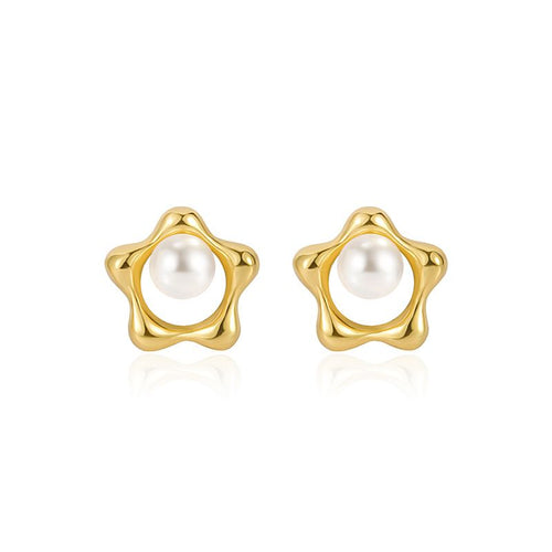 Boucles d’oreilles élégantes en perle naturelle - AURA JEWERLY